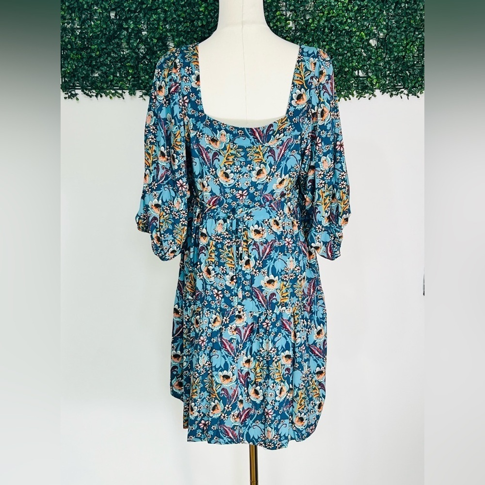 Maurice’s Floral Bohemian Babydoll Mini Dress Medium - Picture 5 of 12